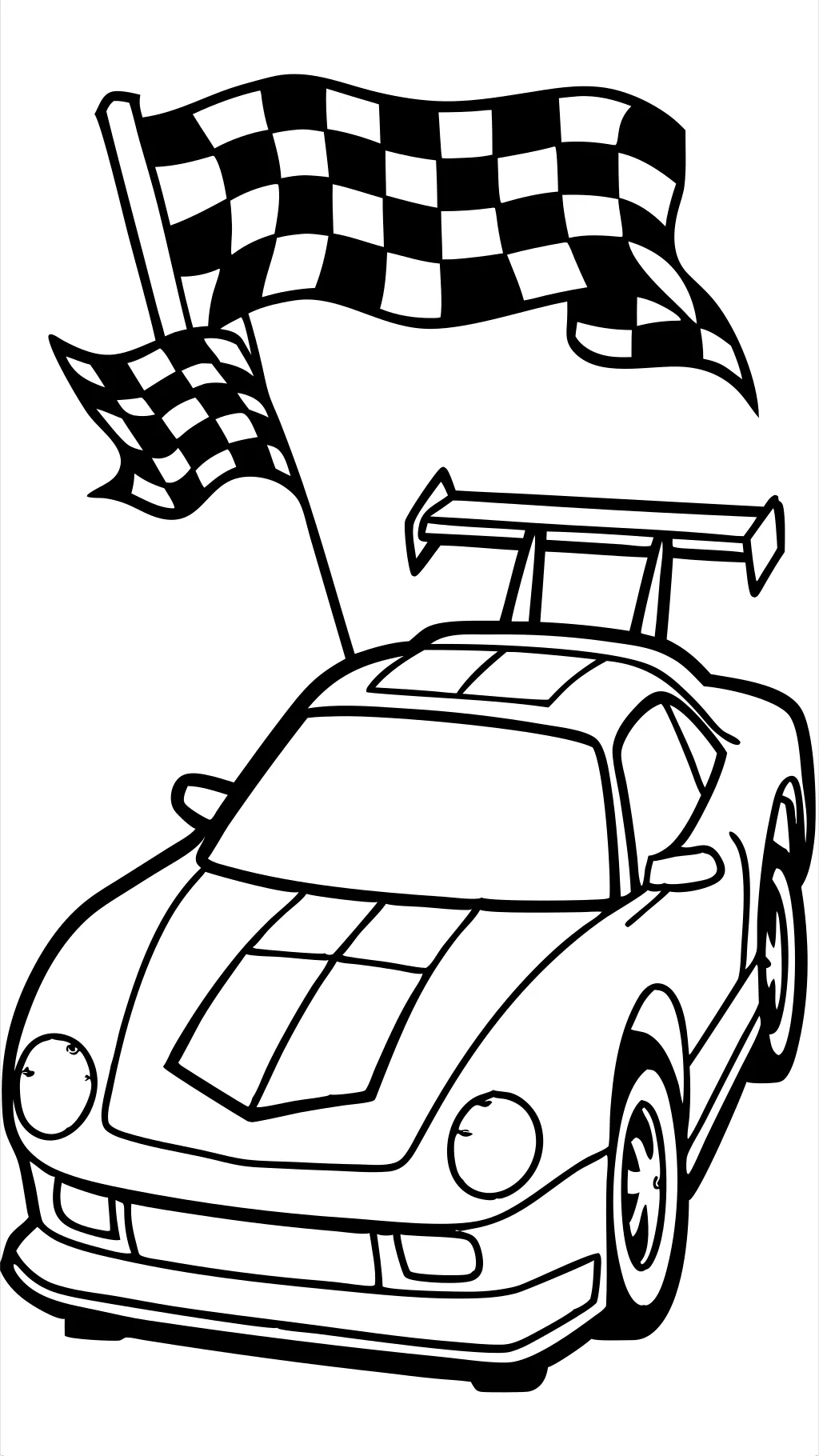 coloriages de voiture de course imprimables